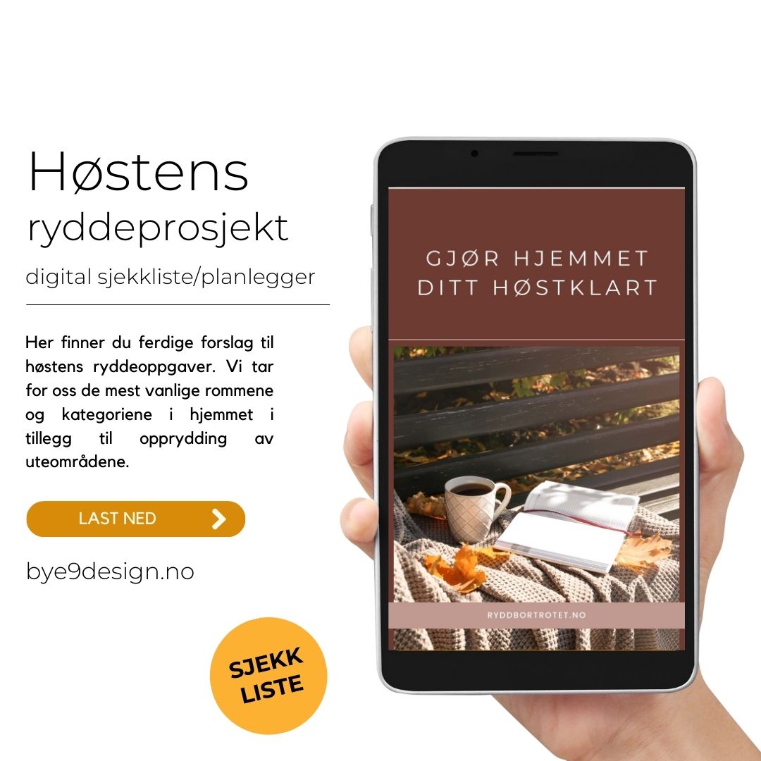 Sjekkliste for høstens ryddprosjekter